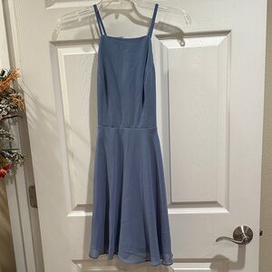 Lulu's Strapless Blue Dress